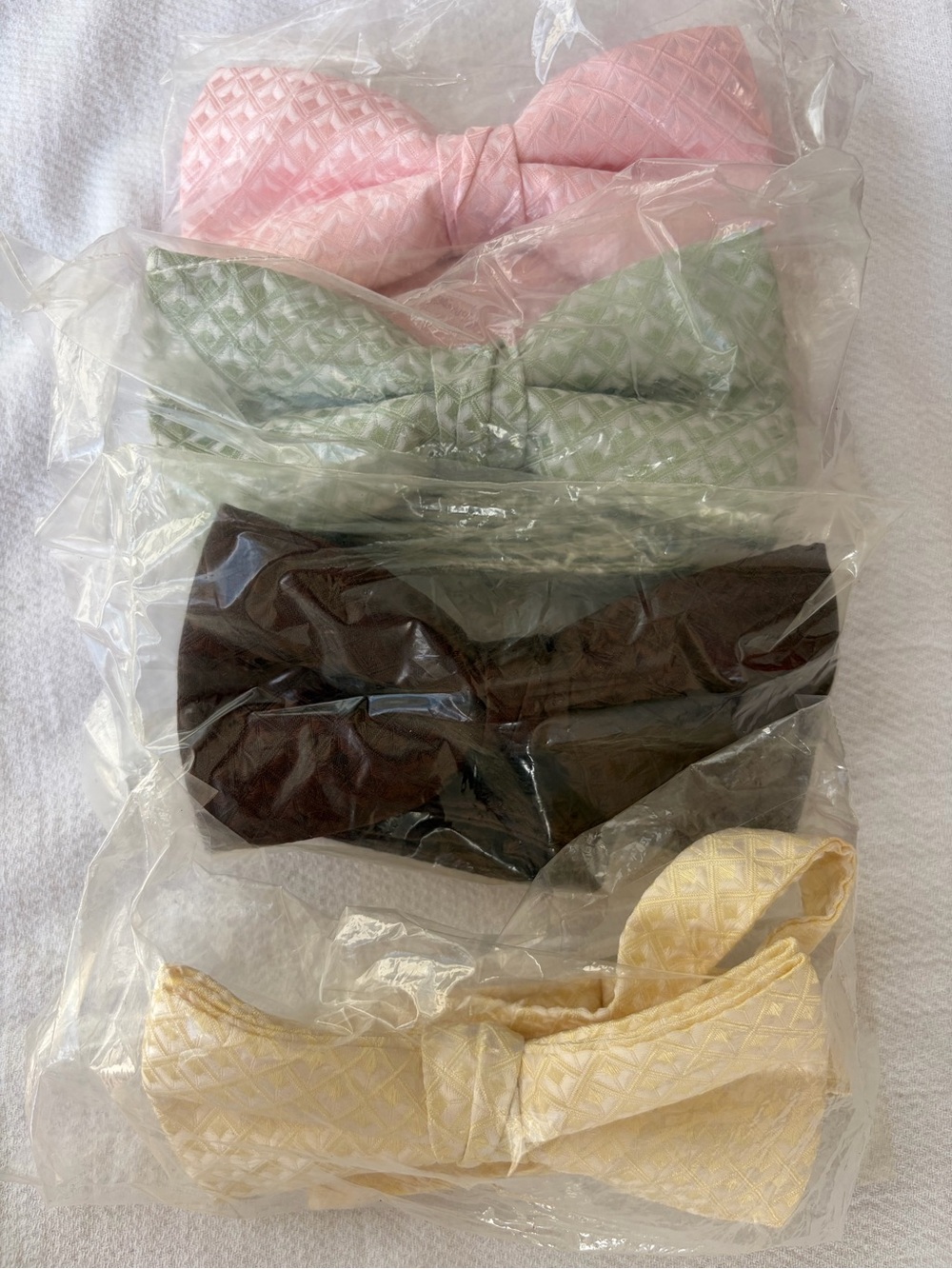 NWOT Bundle of 4 After Six Enchantment assorted pre made bow tie set. Combo 22